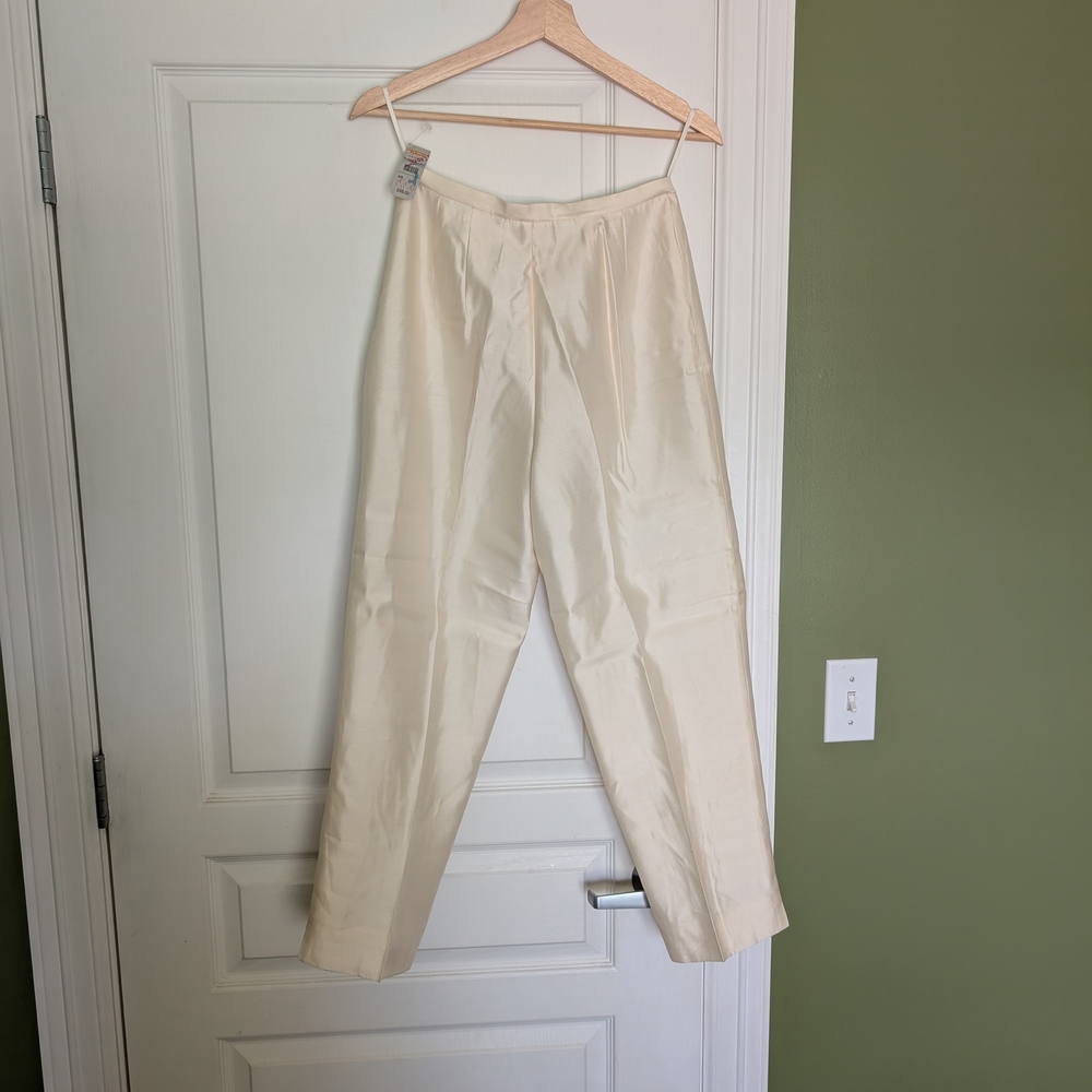 Talbots Pure Silk Cream Pants